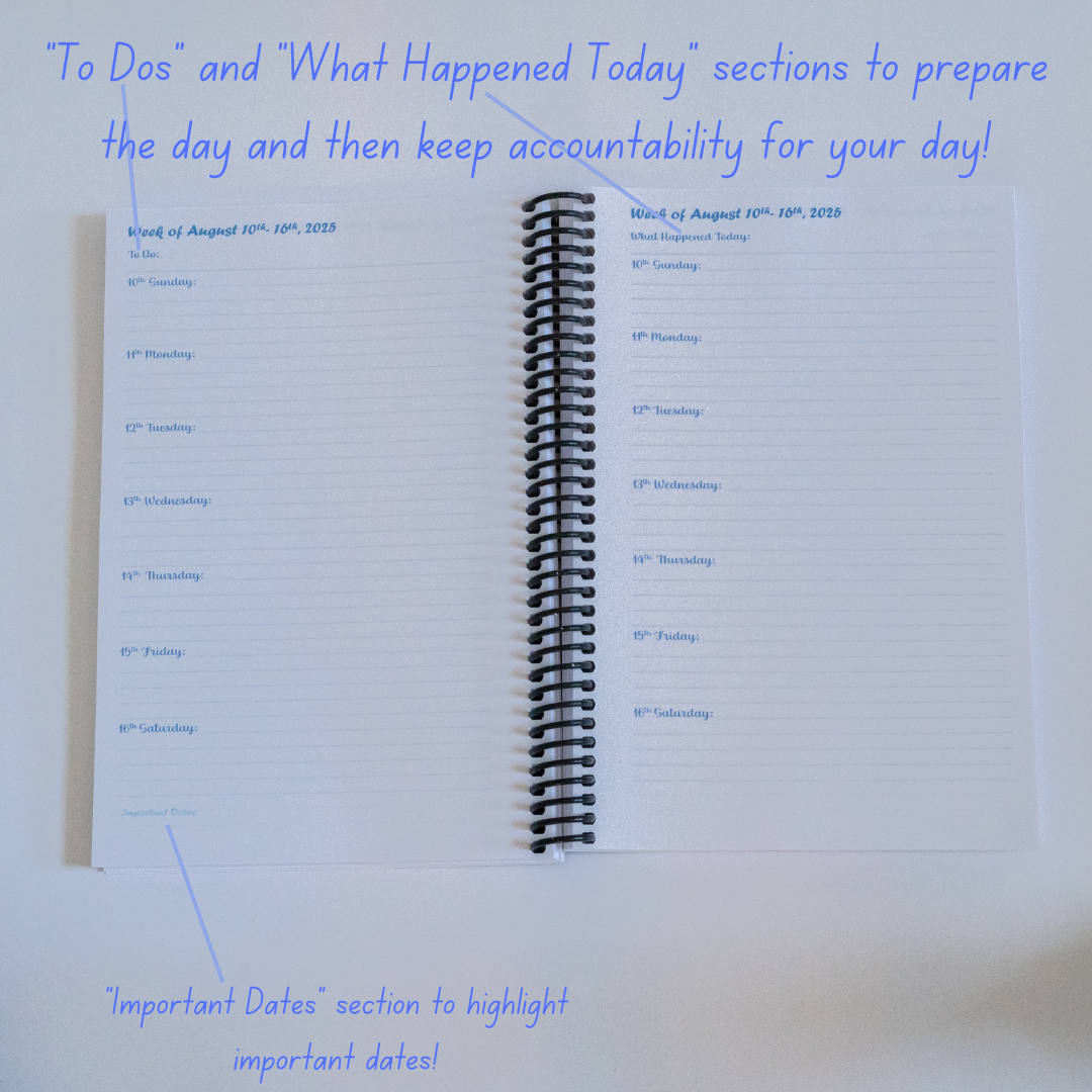 2025 Spiral Daily Planner