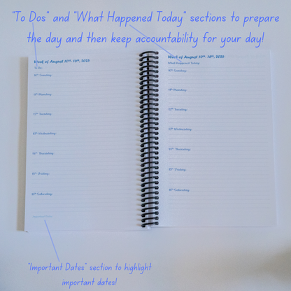 2025 Spiral Daily Planner